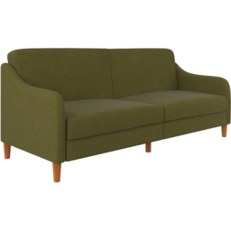 Dorel Jasper 3 Seater Green Linen Sprung Sofa Bed - thumbnail 2