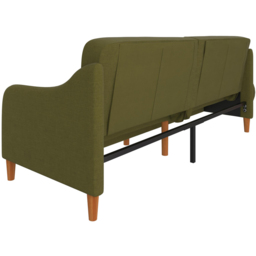 Dorel Jasper 3 Seater Green Linen Sprung Sofa Bed - thumbnail 4