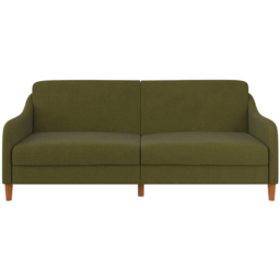 Dorel Jasper 3 Seater Green Linen Sprung Sofa Bed - thumbnail 3