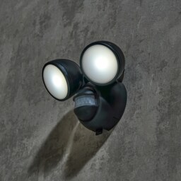 LED Battery Powered Outdoor Twin Spotlight with PIR Motion Sensor - thumbnail 1