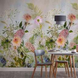 Grandeco Meadow Floral 3 Lane Wall Mural - thumbnail 2