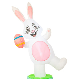 Rotating Easter Bunny Inflatable White - thumbnail 4