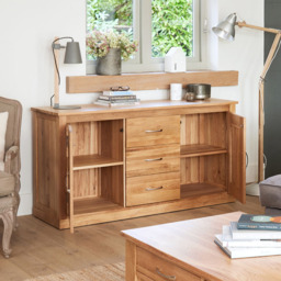 Baumhaus Mobel 2 Door 3 Drawer Oak Large Sideboard - thumbnail 2
