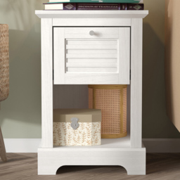 GFW Salcombe Single Drawer White Oak Lamp Table