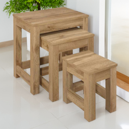 Compton Oak Nest of Tables Set of 3
