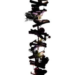 LED Blush Bauble Driftwood Garland - Pink - thumbnail 4