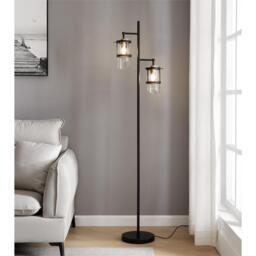 Paramount Black 2 Light Floor Lamp - thumbnail 2