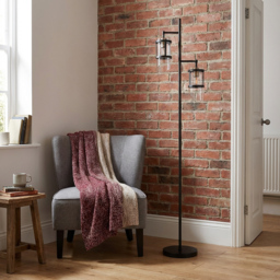 Paramount Black 2 Light Floor Lamp - thumbnail 3