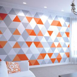 Origin Murals Geometric Orange Wall Mural
