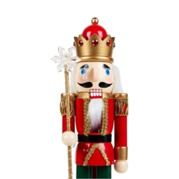 Sleigh Bells Ring LED Red Snowflake Traditional Nutcracker - thumbnail 3