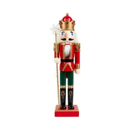 Sleigh Bells Ring LED Red Snowflake Traditional Nutcracker - thumbnail 1