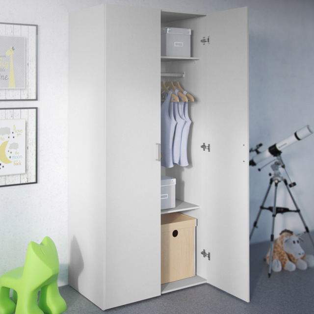 Florence Space 2 Door White Wardrobe - image 1
