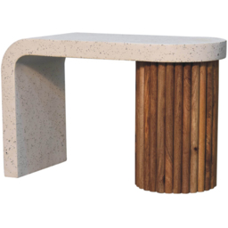 Artisan Furniture Serenity Terrazzo Brown and Grey Solid Wood Coffee Table - thumbnail 4