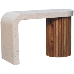 Artisan Furniture Serenity Terrazzo Brown and Grey Solid Wood Coffee Table - thumbnail 3