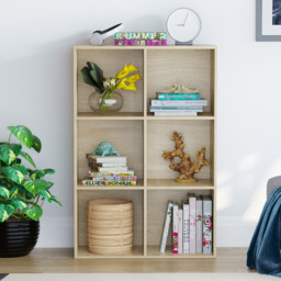 Vida Designs Durham 6 Shelf Oak Cube Storage Unit - thumbnail 3