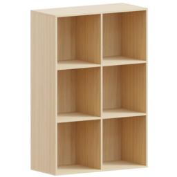 Vida Designs Durham 6 Shelf Oak Cube Storage Unit - thumbnail 2