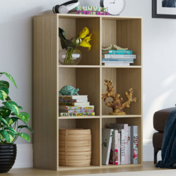 VIDA DESIGNS Durham 6 Shelf Oak Cube Storage Unit