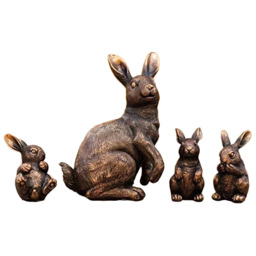 Marco Paul Set of Resin Rabbit Parent and Babies - thumbnail 1