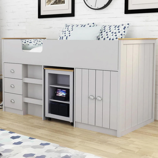 Lexington White Mid Sleeper with Drawers Doors and Shelves - image 1
