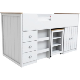 Lexington White Mid Sleeper with Drawers Doors and Shelves - thumbnail 2