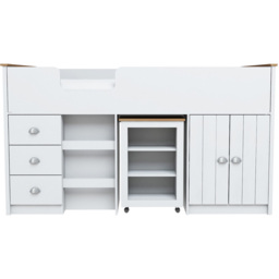 Lexington White Mid Sleeper with Drawers Doors and Shelves - thumbnail 3