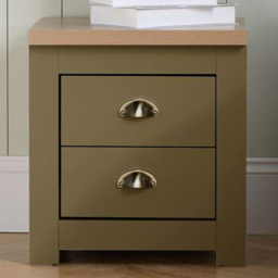 Birlea Highgate Oak 2 Drawer Bedside Table