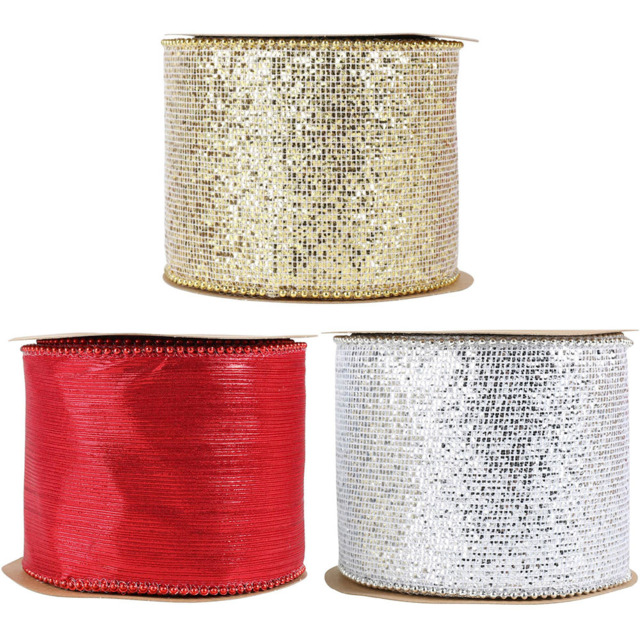 Single Wide Christmas Ribbon 4.5m in Assorted styles - image 1