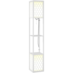 Portland White 2 Shelf 2 Light Floor Lamp