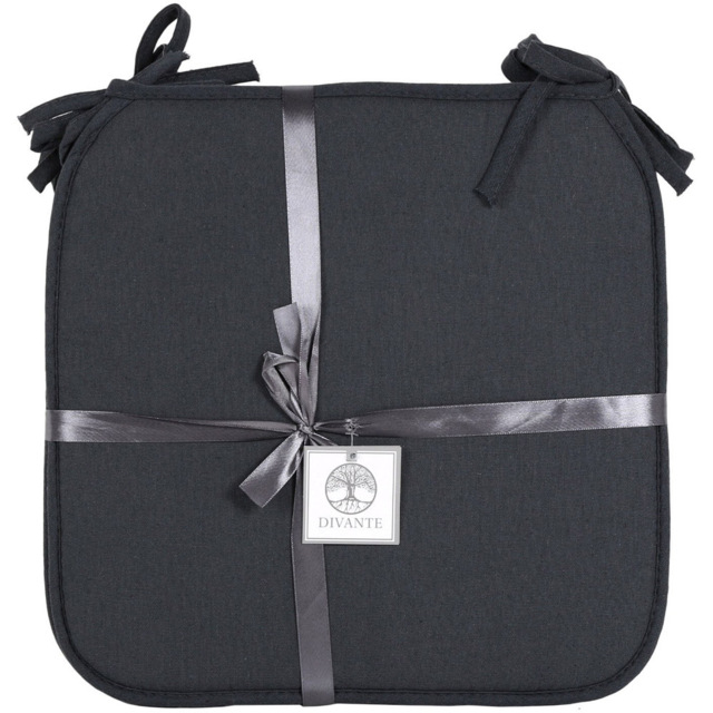 Divante Grey Cotton Seat Pad 8 x 36cm 4 Pack - image 1