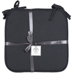 Divante Grey Cotton Seat Pad 8 x 36cm 4 Pack - thumbnail 1