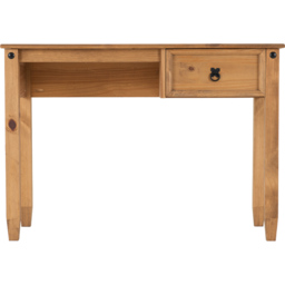 Seconique Budget Mexican Single Drawer Distressed Waxed Pine Study Desk - thumbnail 3