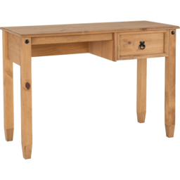 Seconique Budget Mexican Single Drawer Distressed Waxed Pine Study Desk - thumbnail 2