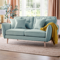 Opry Faro 2 Seater Button Back Aqua Sofa