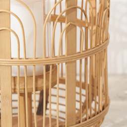 Pacific Lifestyle Glass and Natural Bamboo Small Lantern - thumbnail 4