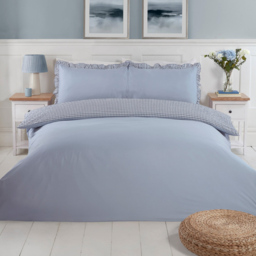 Josette Frill Duvet Set Blue King