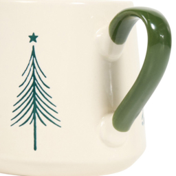 Cream Stoneware Christmas Tree Mug - thumbnail 3