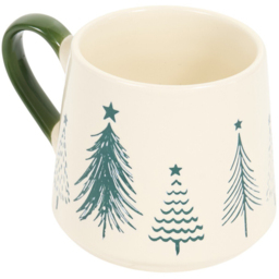 Cream Stoneware Christmas Tree Mug - thumbnail 4
