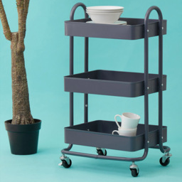 Acero 3-Tier Grey Trolley - thumbnail 2