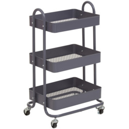 Acero 3-Tier Grey Trolley - thumbnail 1
