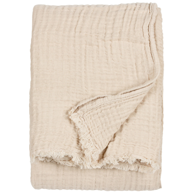 Yard Lark Natural Muslin Cotton Throw 130 x 180cm - image 1