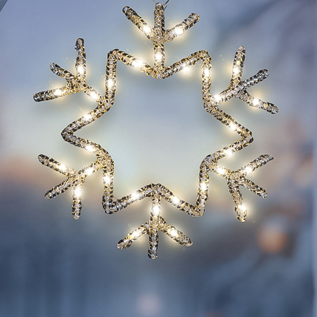 Xmas Haus LED Warm White Hanging Snowflake - image 1