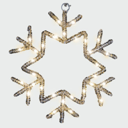 Xmas Haus LED Warm White Hanging Snowflake - thumbnail 2