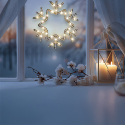 Xmas Haus LED Warm White Hanging Snowflake - thumbnail 3
