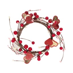 Glitter Hearts Garland Red - thumbnail 3