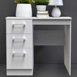 Crowndale Devon 3 Drawer Grey Dressing Table - thumbnail 1