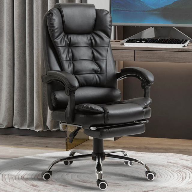 Portland Black PU Leather Tall Back Executive Office Chair - image 1