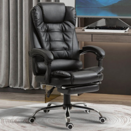 Portland Black PU Leather Tall Back Executive Office Chair