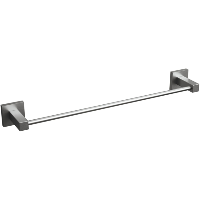 Rothley Square Brushed Silver Towel Rail 450mm - image 1