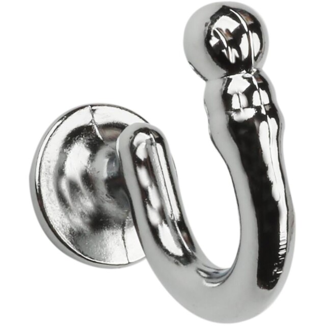 Cali Satin Chrome Curtain Tieback Hook 2 Pack