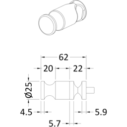 nuie Chrome Radiator Robe Hook - thumbnail 2